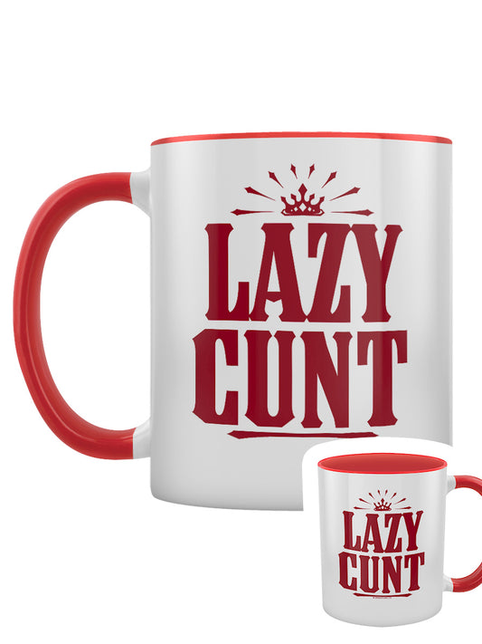 Lazy Cunt Red Inner 2-Tone Mug