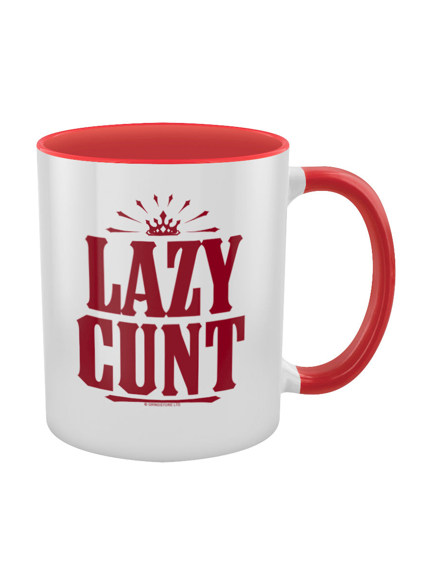 Lazy Cunt Red Inner 2-Tone Mug