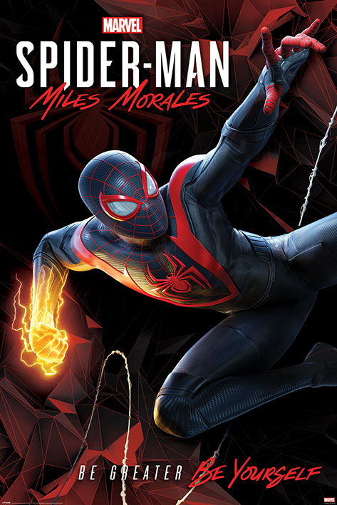 Spider Man Miles Morales Cybernetic Swing Maxi Poster