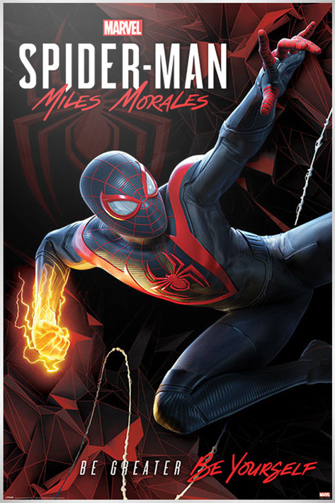 Spider Man Miles Morales Cybernetic Swing Maxi Poster