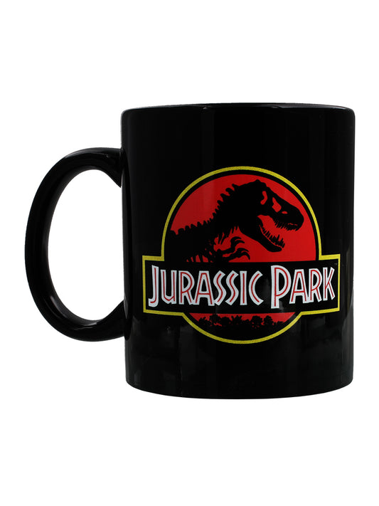 Jurassic Park Classic Logo Black Coffee Mug