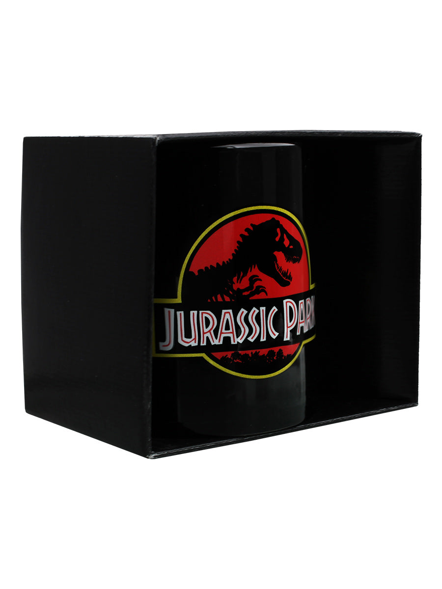 Jurassic Park Classic Logo Black Coffee Mug