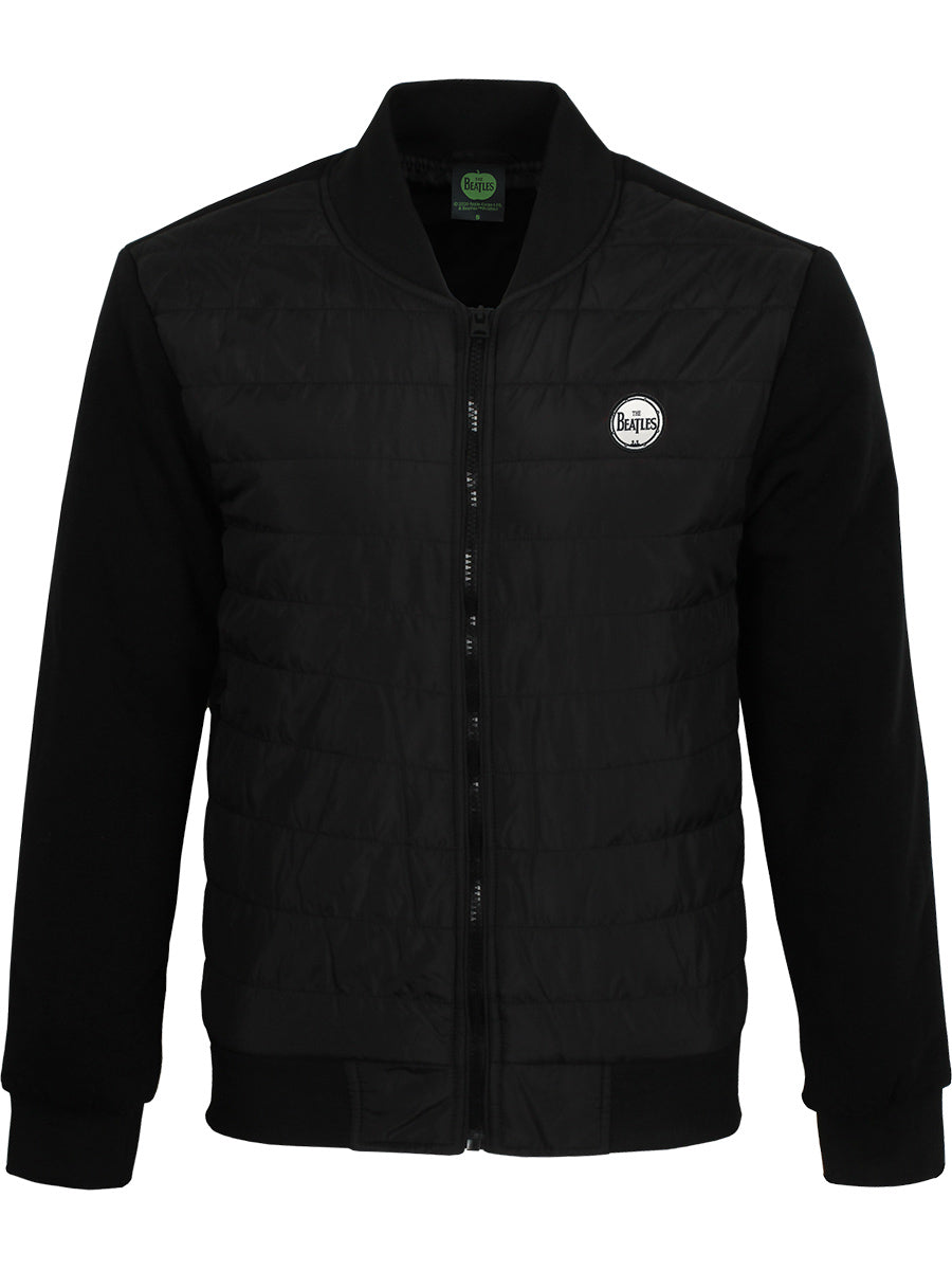 Beatles Drum Logo Men's Black Quilted Jacket