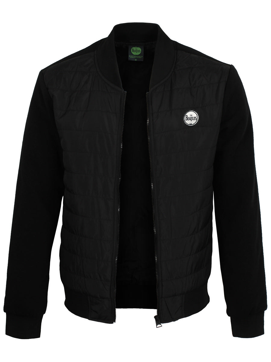 Beatles Drum Logo Men's Black Quilted Jacket