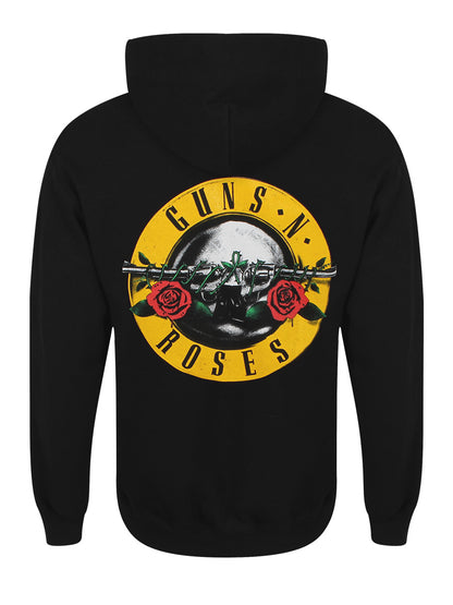 Guns N' Roses Classic Logo Backprint Men's Black Zipped Hoodie