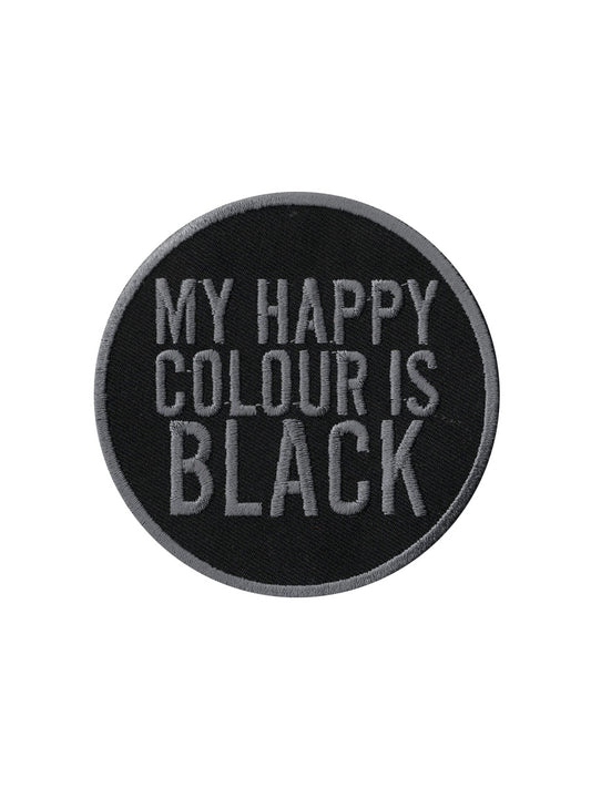 My Happy Colour Is Black Patch