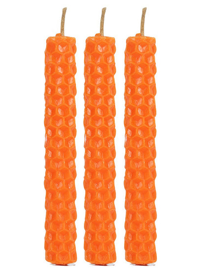 Blessed Bee Orange Beeswax Spell Candles - Confidence & Power