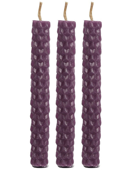 Blessed Bee Purple Beeswax Spell Candles - Prosperity & Overcoming Obstacles