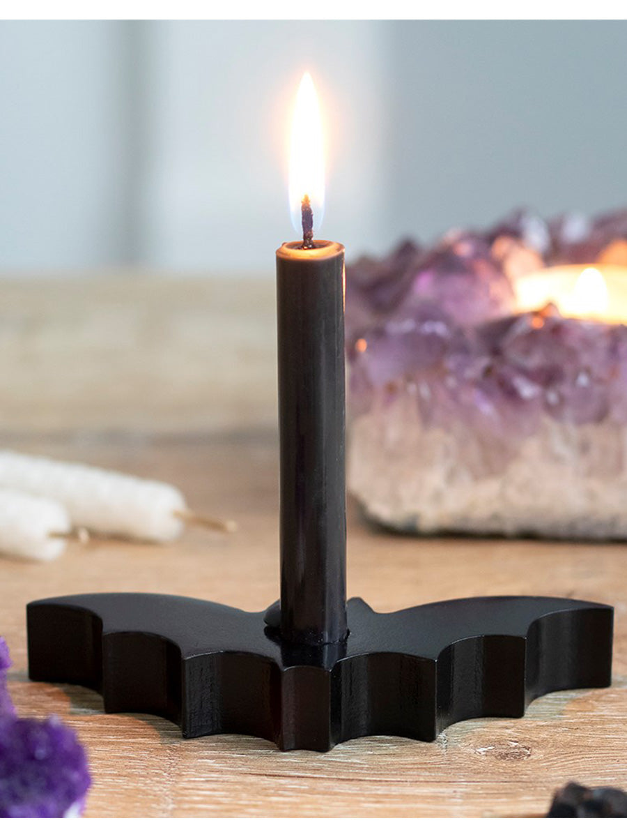 Black Bat Spell Candle Holder