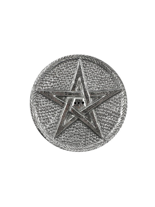 Silver Pentagram Incense Holder