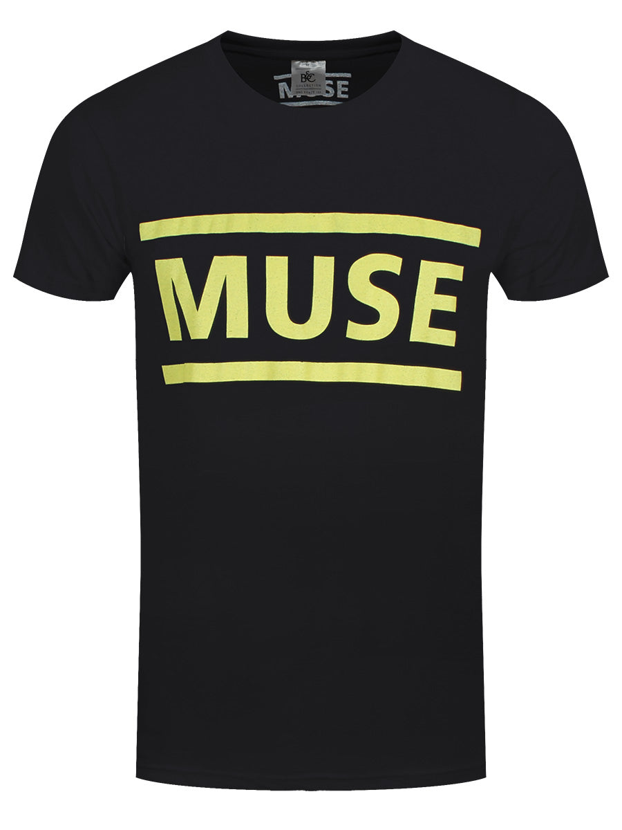 Muse Yellow Logo Men's Black T-Shirt