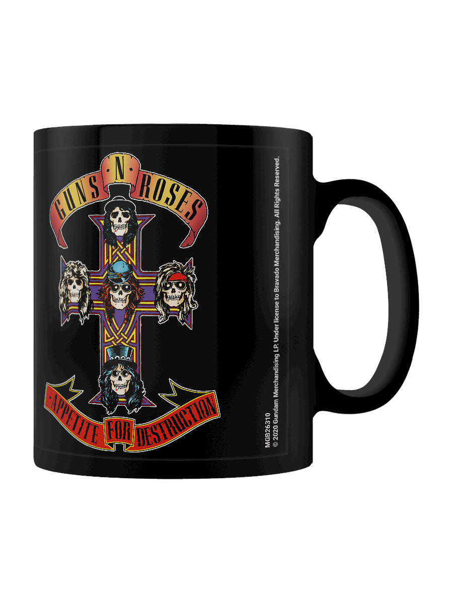 Guns N' Roses Appetite Cross Black Coffee Mug