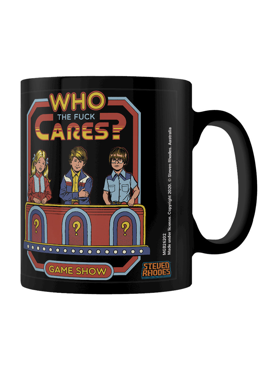 Steven Rhodes Who Cares Black Coffee Mug