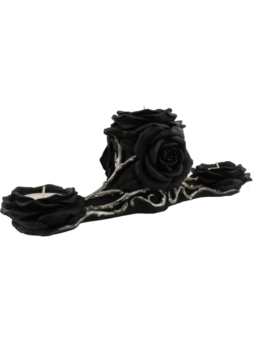 Alchemy Black Rose Triple Tea Light Holder