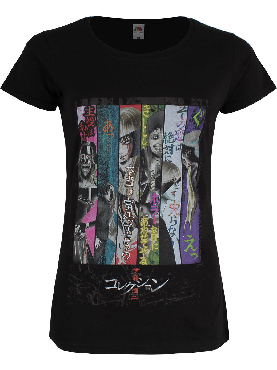 Junji Ito Key Art Ladies Black T-Shirt