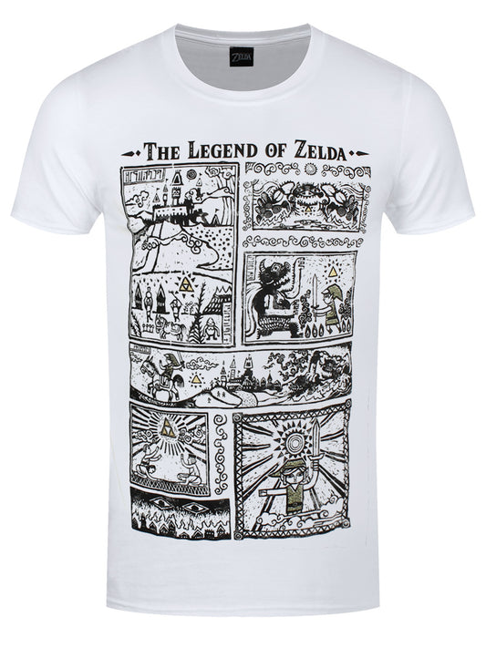 Nintendo Legend Of Zelda Drawings Men's White T-Shirt