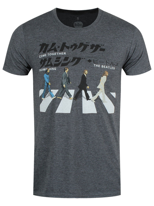 Beatles Abbey Road Japanese Men's Heather Grey T-Shirt