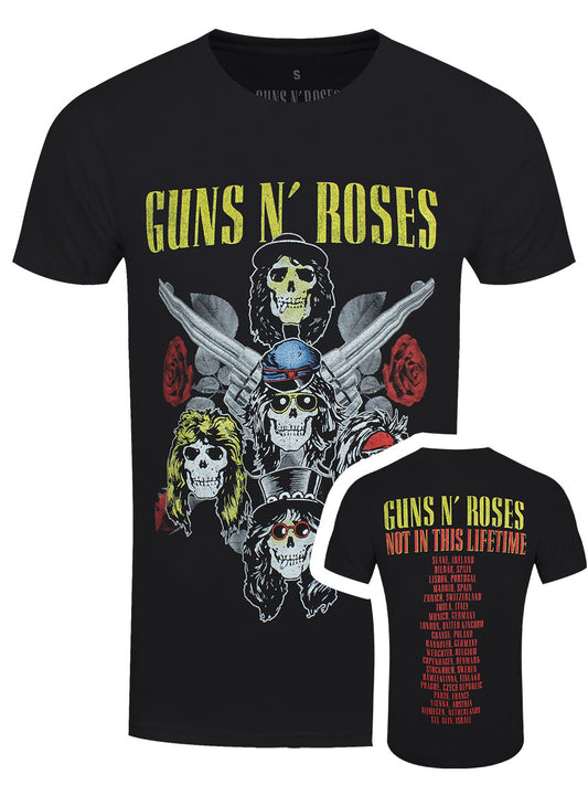 Guns N' Roses Pistols & Roses Men's Black T-Shirt