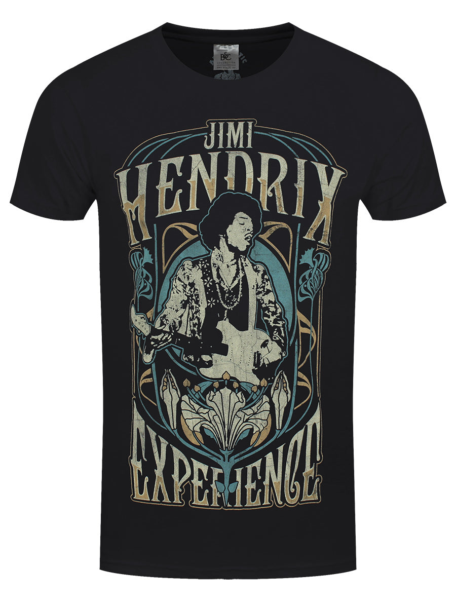 Jimi Hendrix Art Nouveau Men's Black T-Shirt – Grindstore