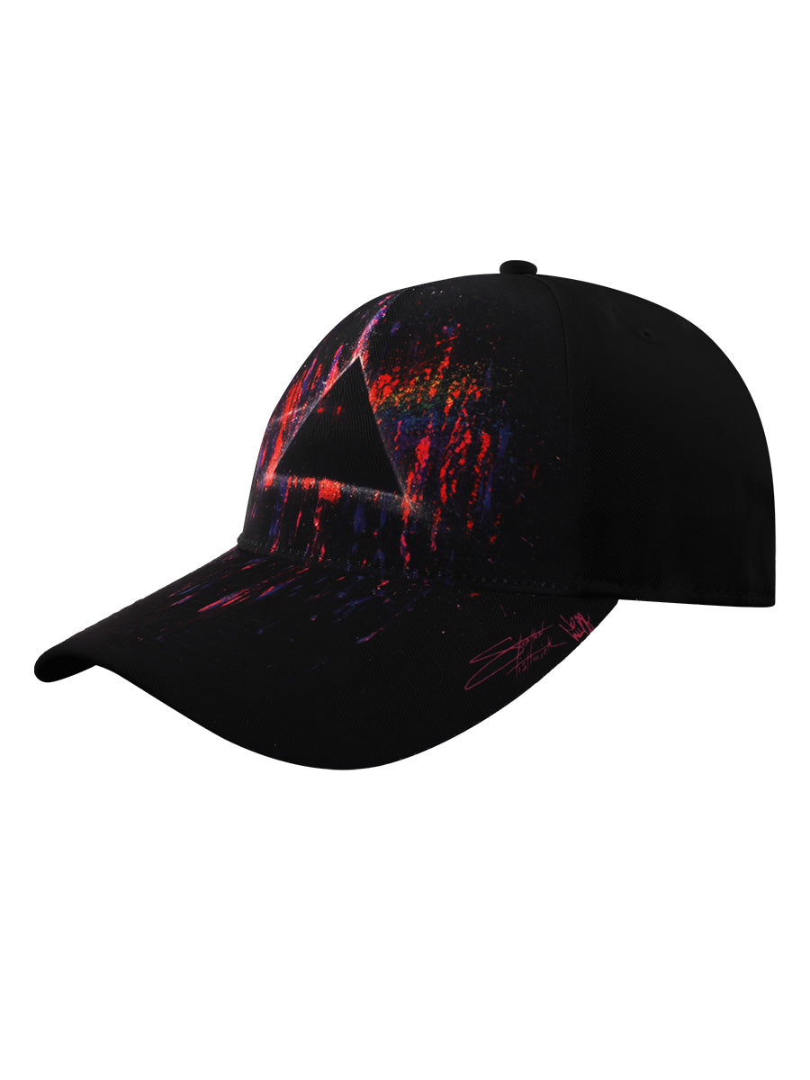 Pink Floyd Dark Side Of The Moon Splatter Black Baseball Cap