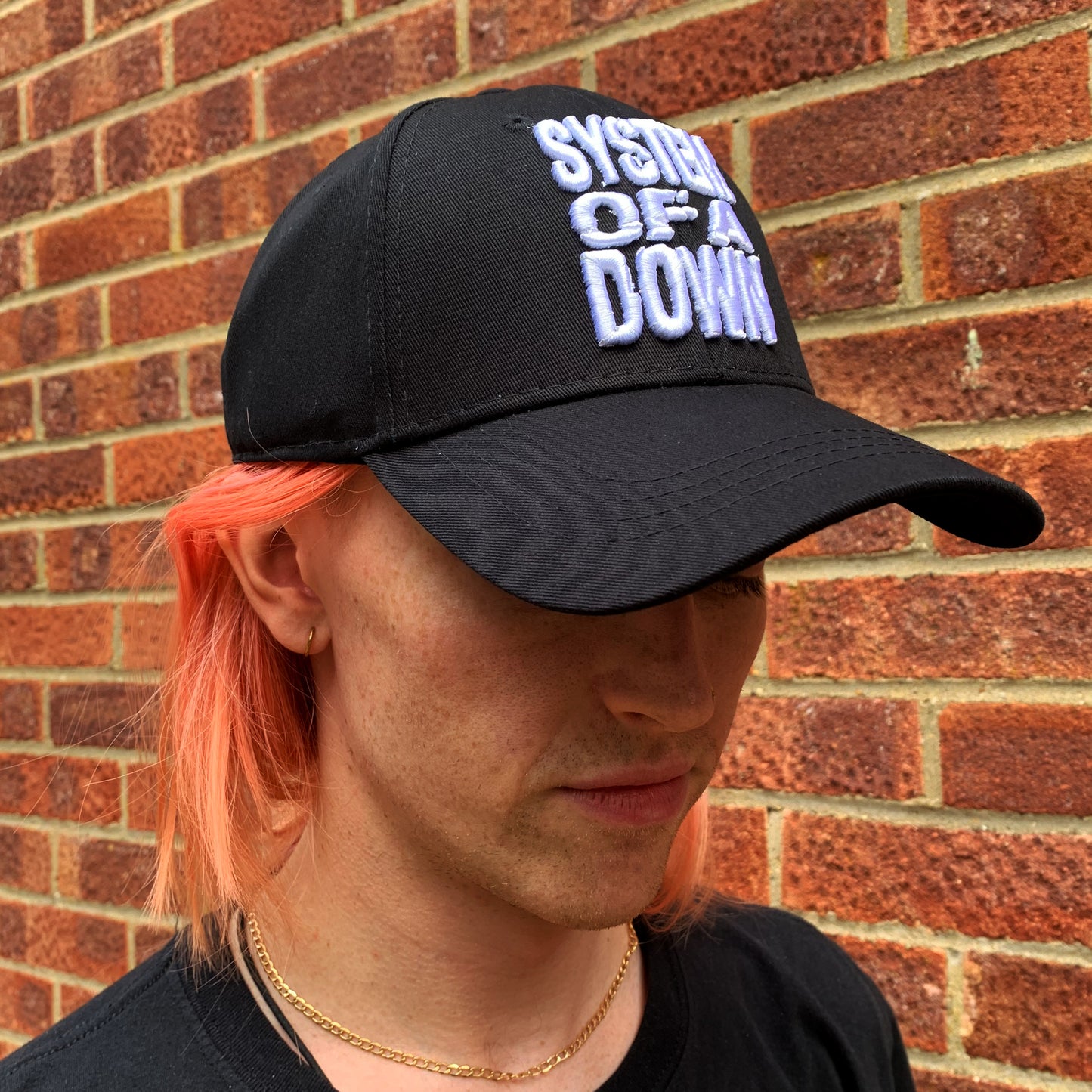 System Of A Down Stacked Logo Black Baseball Cap