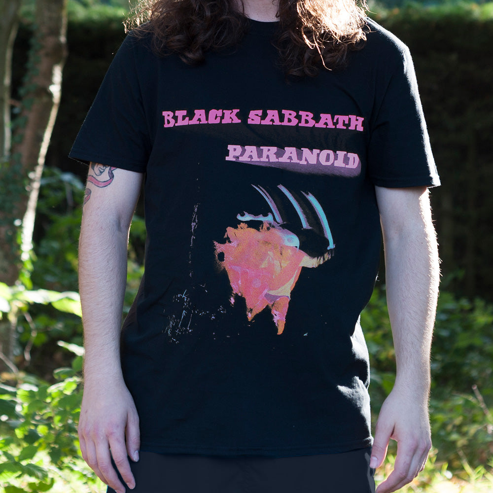 Black Sabbath Paranoid Motion Trails Men's Black T-Shirt