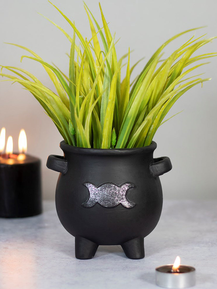 Triple Moon Cauldron Plant Pot