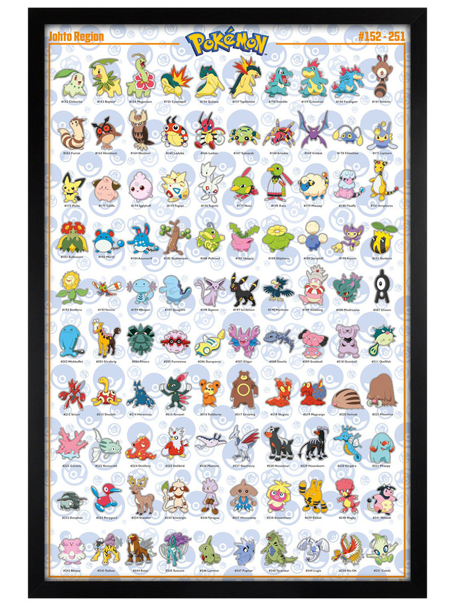 Pokemon Johto Pokemon Maxi Poster