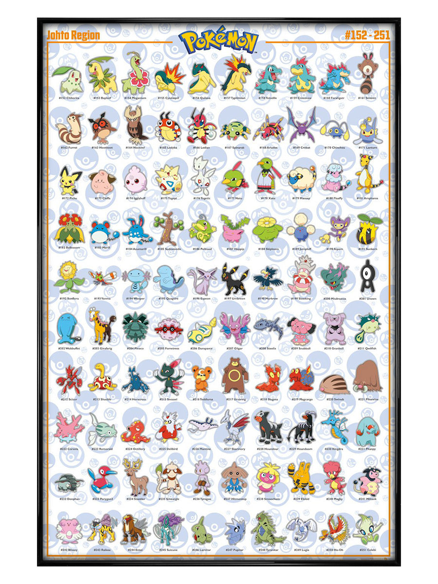 Pokemon Johto Pokemon Maxi Poster