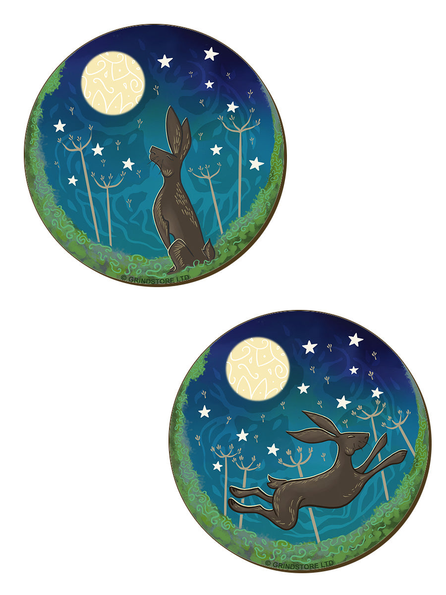 Lunar Hares 4 Piece Coaster Set