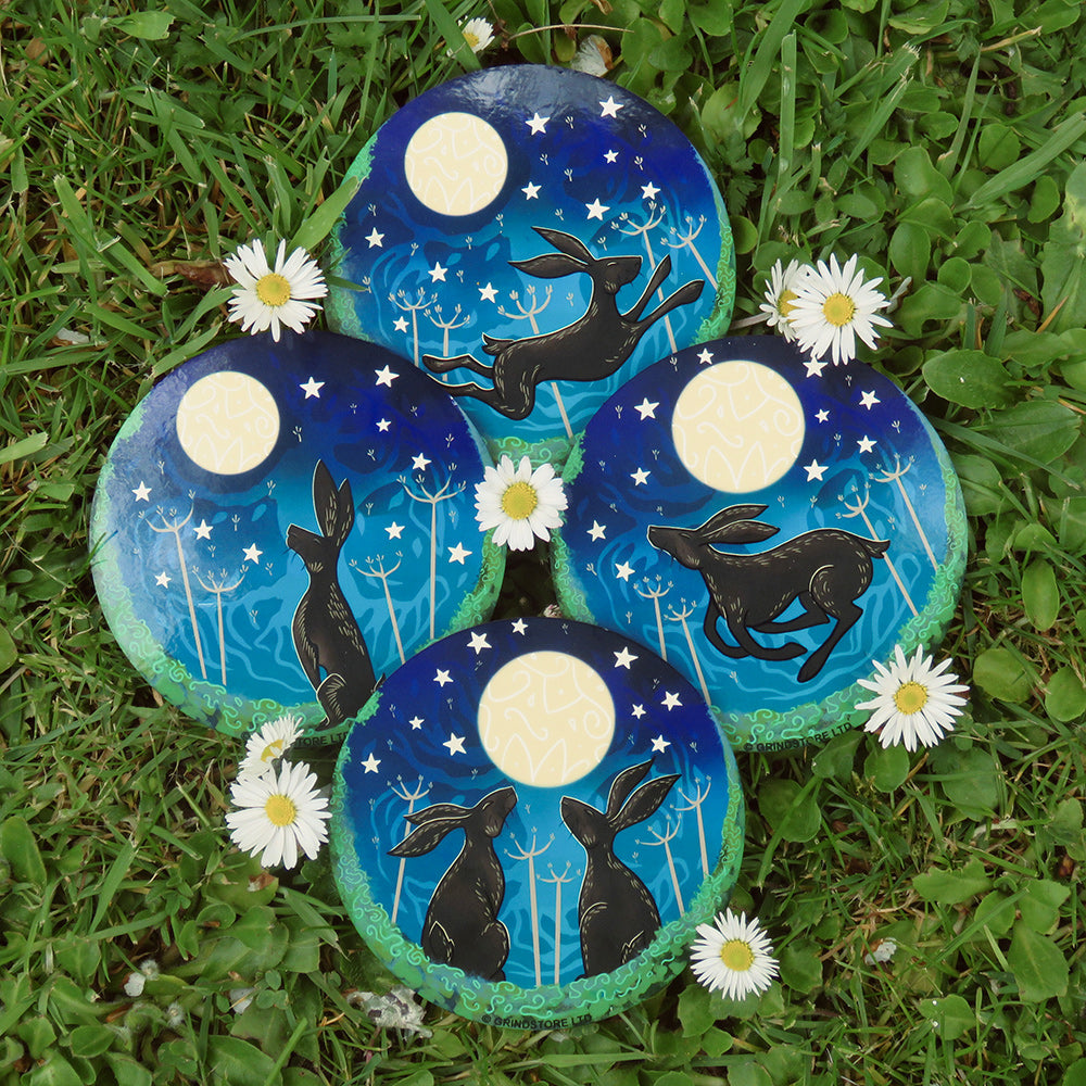 Lunar Hares 4 Piece Coaster Set