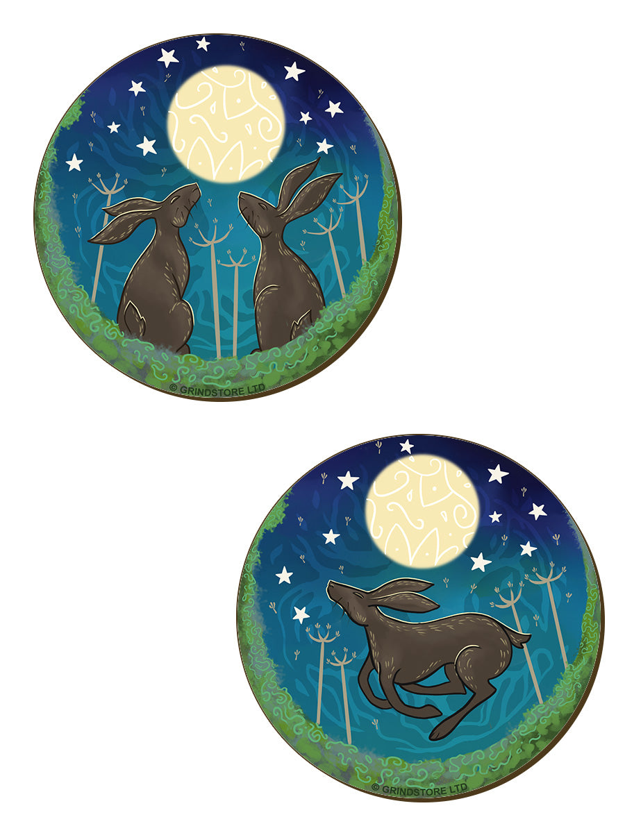 Lunar Hares 4 Piece Coaster Set