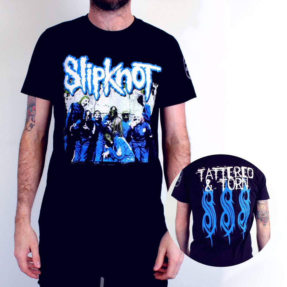 Slipknot 20th Anniversary Tattered & Torn Men's Black T-Shirt