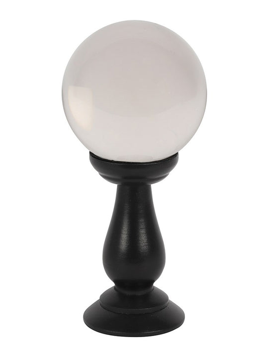 Small Clear Crystal Ball on Stand