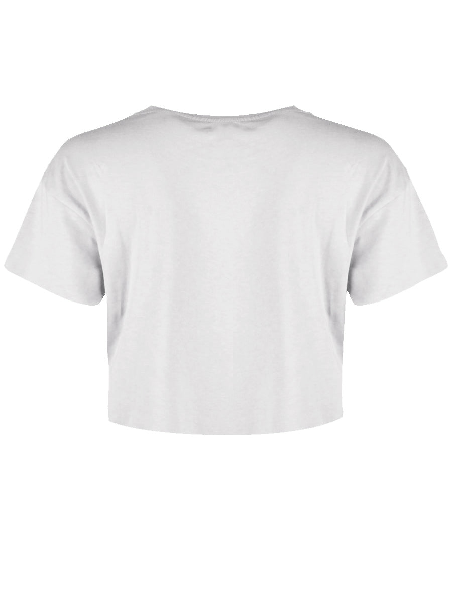 Rainbow Reaper Ladies White Crop Top