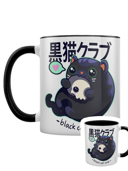 Kawaii Coven Black Cat Club Black Inner 2-Tone Mug
