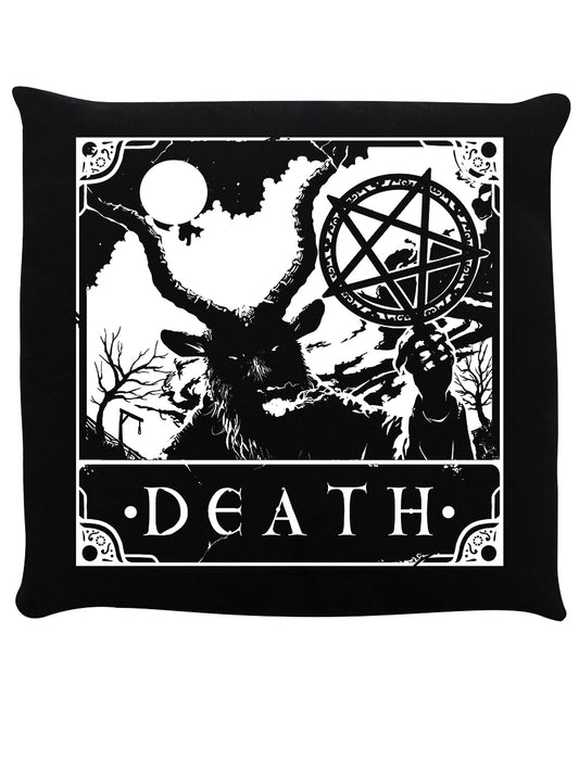 Deadly Tarot Death Black Cushion