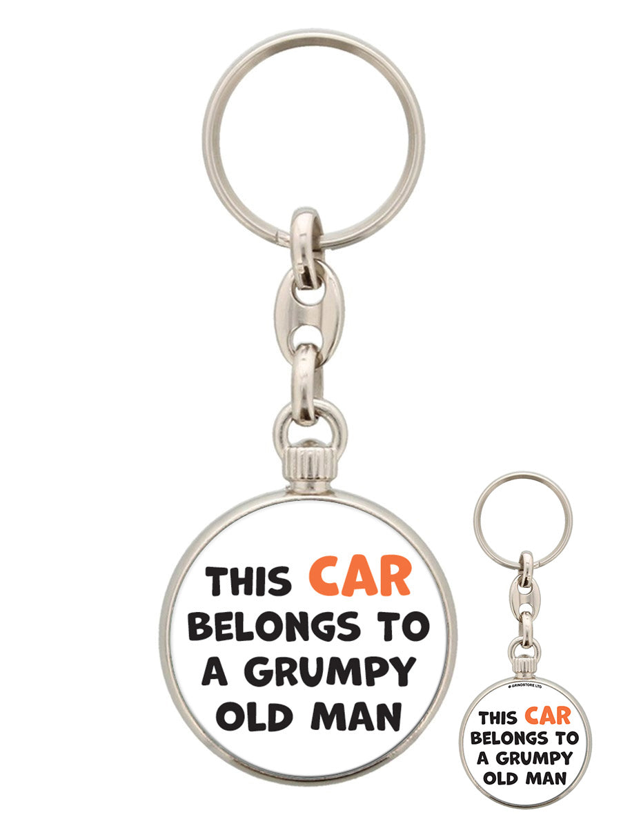 This Car Belongs To A Grumpy Old Man Keyring