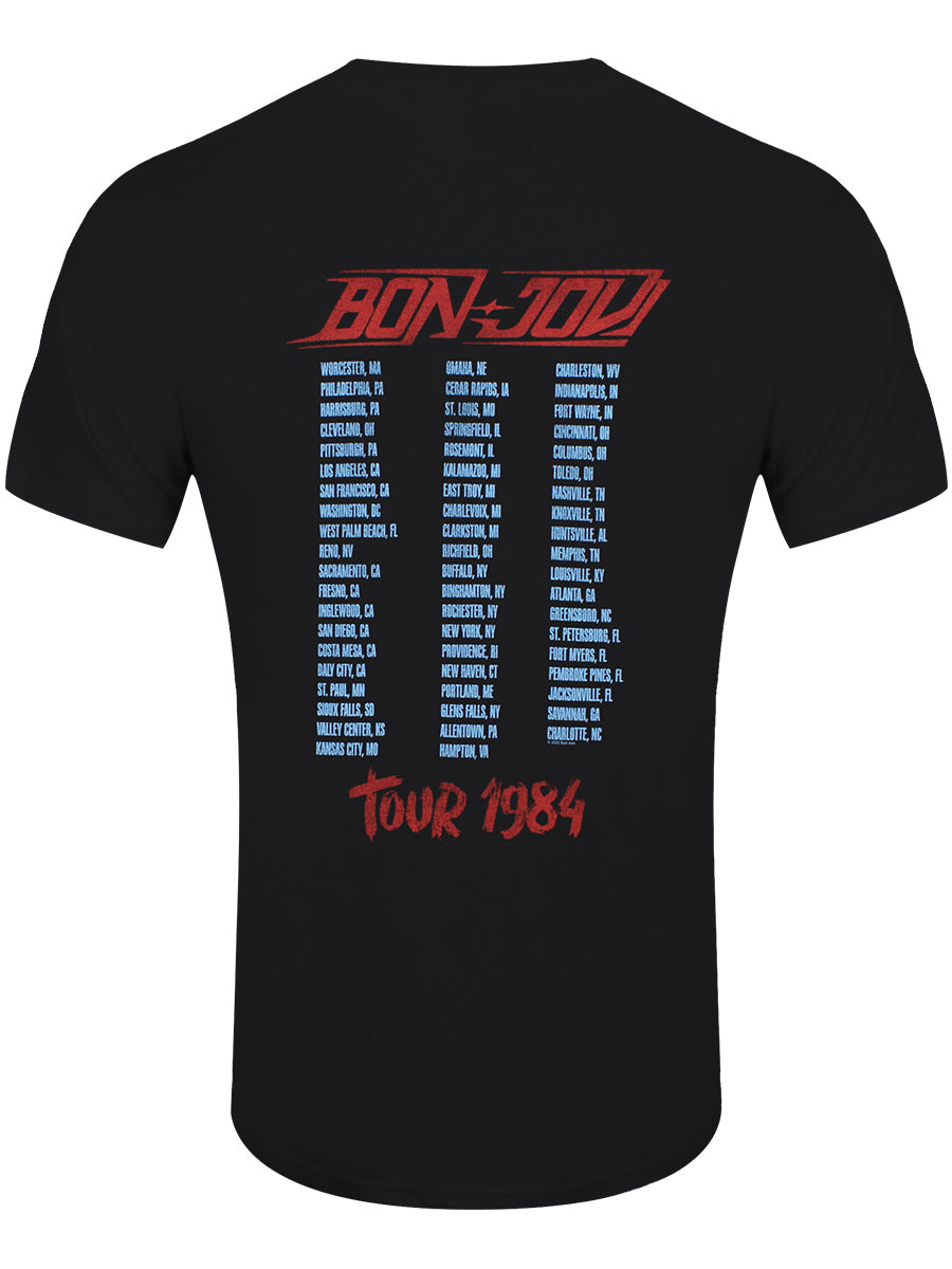 Bon Jovi '84 Tour Men's Black T-Shirt