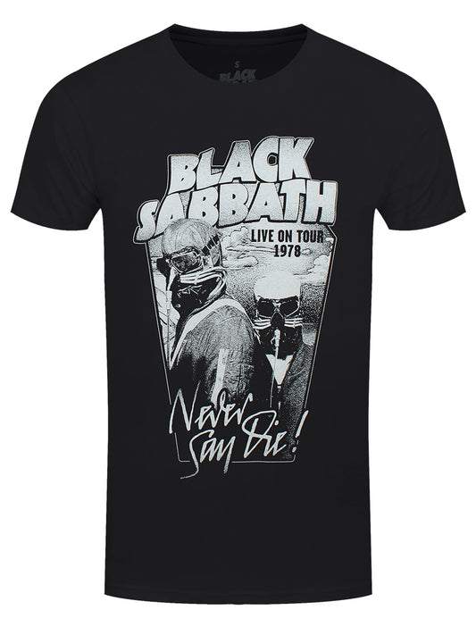 Black Sabbath Never Say Die Men's Black T-Shirt