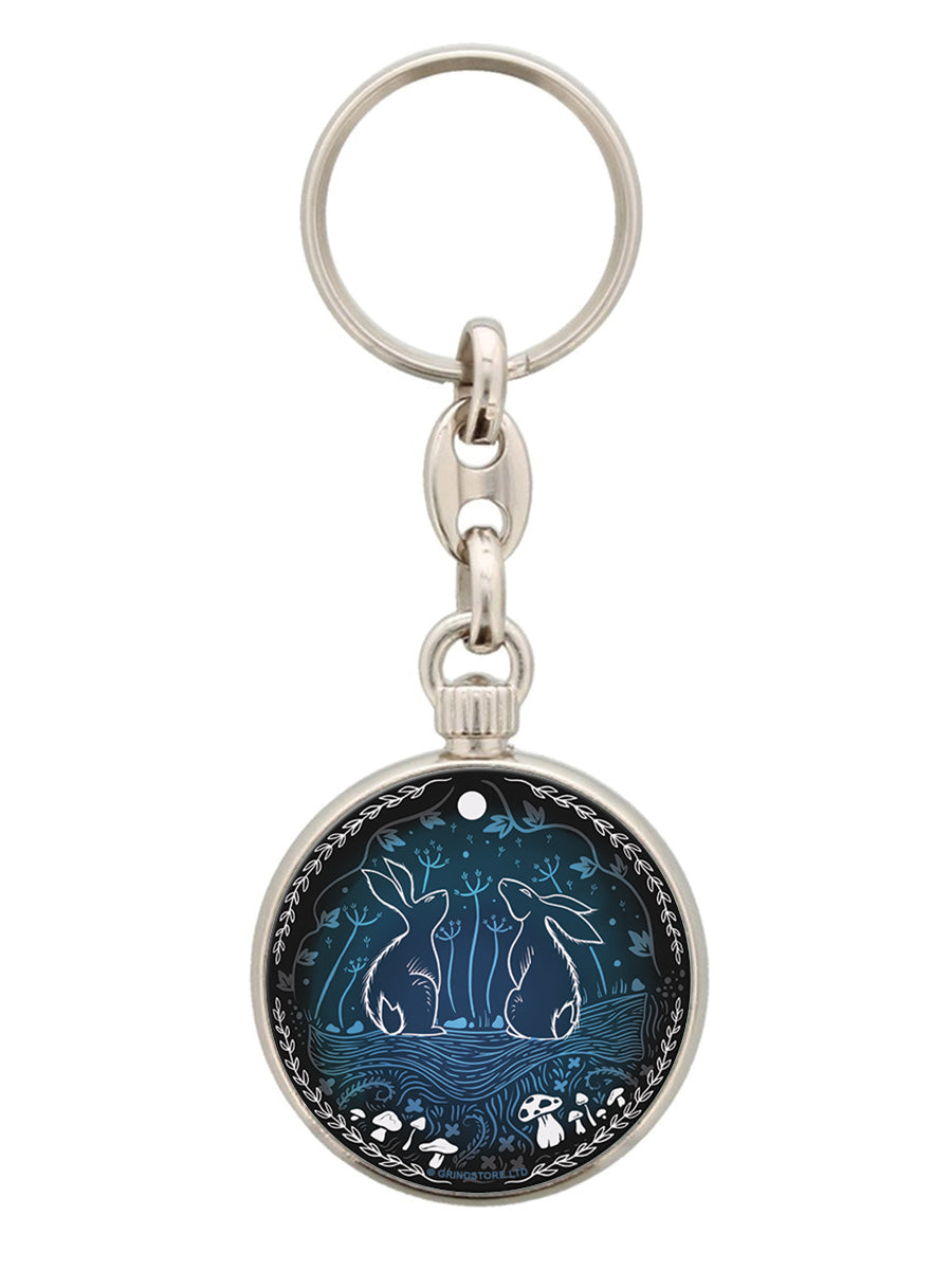 Moonlit Tryst Circular Keyring