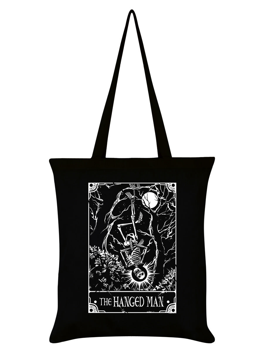 Deadly Tarot - The Hanged Man Black Tote Bag