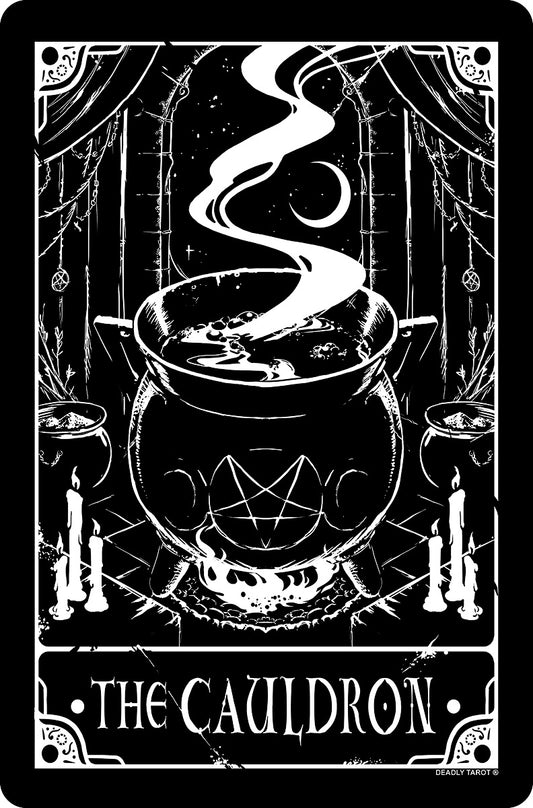 Deadly Tarot - The Cauldron Small Tin Sign