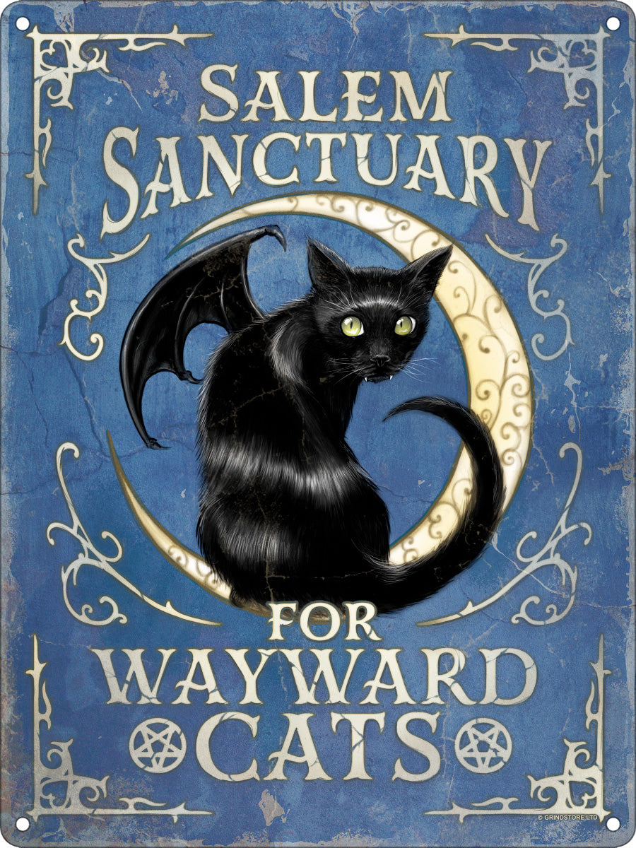 Salem Sanctuary for Wayward Cats Mini Tin Sign