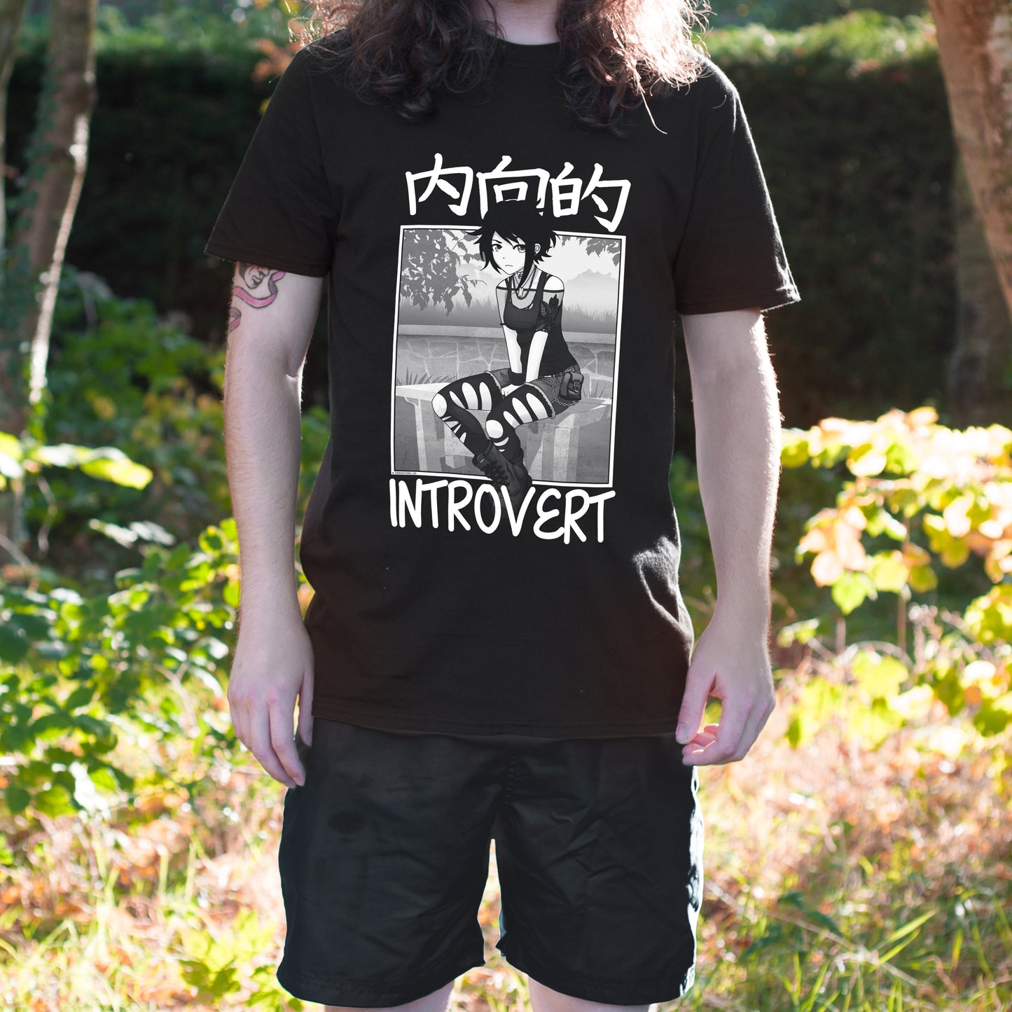 Tokyo Spirit Introvert Men's Black T-Shirt