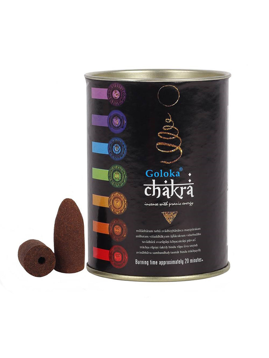 Goloka Chakra Backflow Incense Cones