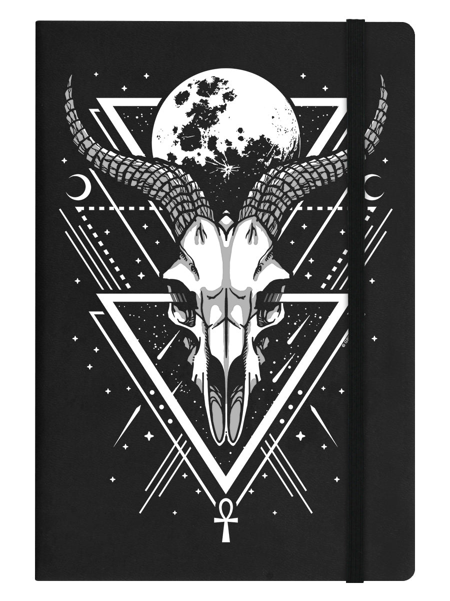 Lunar Skull Black A5 Hard Cover Notebook