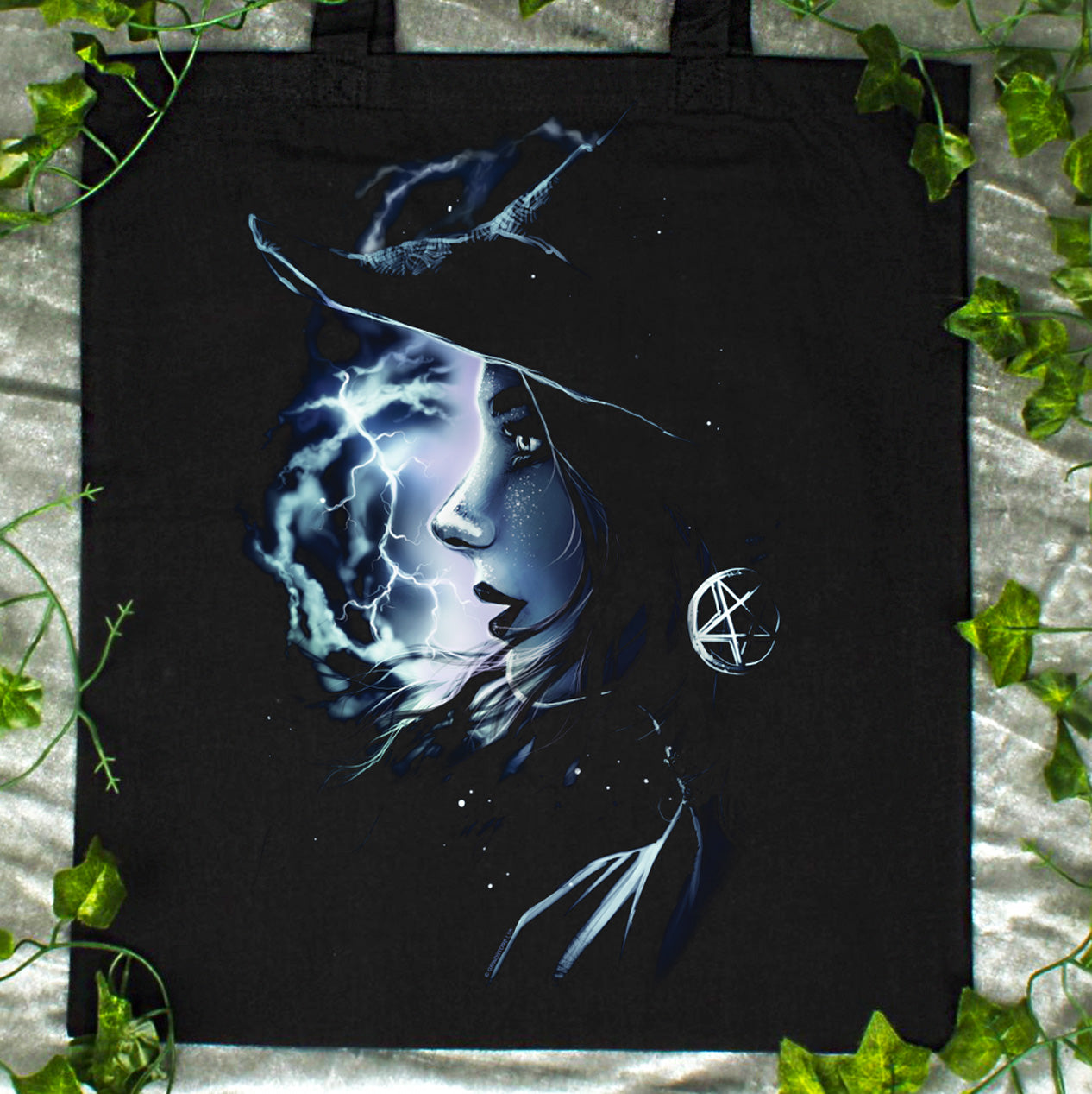 Mystic Witch Black Tote Bag