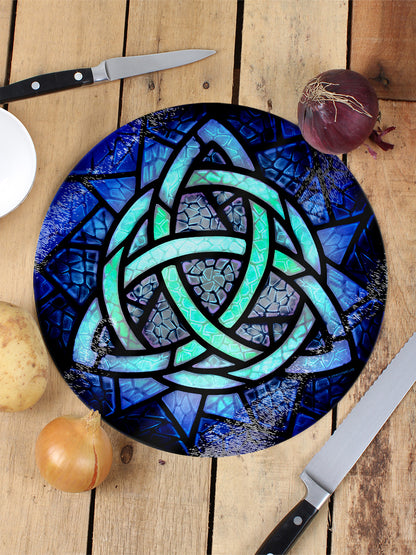 Stained Glass Triquetra Chopping Board