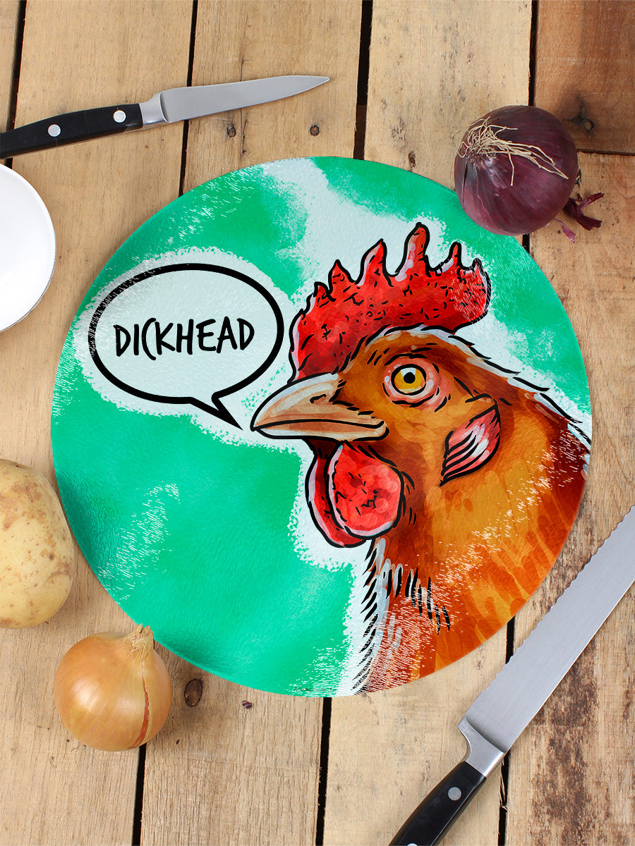 Cute But Abusive - Dickhead Glass Chopping Board